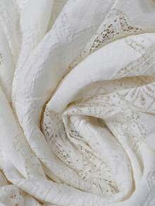 Lyrianda High-End Luxury French Lace Dress, New Fashion Elegant V-Neck Flare Sleeve Shirt Blouse, Party Evening Dress For Women - Beige - View 3