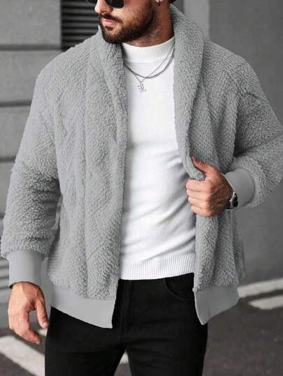 Manfinity CasualCool 男士纯色休闲保暖百搭长袖外套