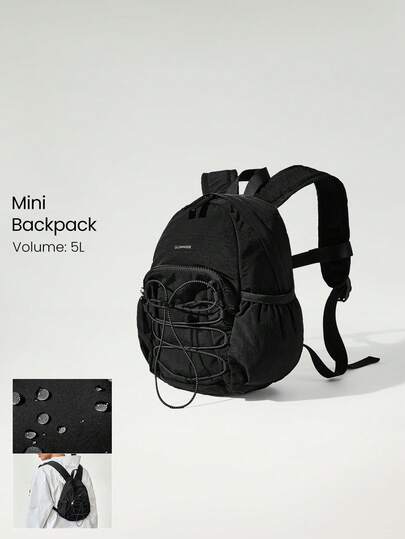 GLOWMODE 5L Mini Backpack  Side Exterior Pockets Reflective Adjustable Straps  Daily Casual Wear Fall Winter