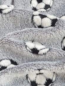 مجموعة ملابس داخلية مريحة بطباعة جرافيك تتكون من هوديي وبنطلون رياضي للمراهقين الذكور، باللون الرمادي - رمادي فاتح - مشاهدة 4