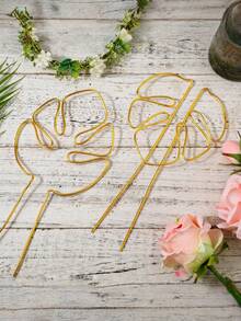 1/3/5 Reusable Metal Climbing Plant Stem Support Stakes – Unique-Designed Plant Stakes, Garden Decoration & Accessory, Flower Pot Ornament, Indoor Plant Trellis, Ideal For Plant Healthy Growth - Multicolor - View 3