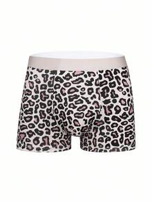 SHEIN 4pcs/Pack Men's Leopard Print Boxer Briefs Multipack Underwear - Multicolor - View 7