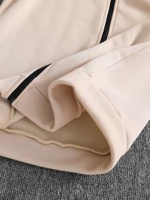 Vacaura 2pcs/Set Teenage Boys Casual Contrast Color Patchwork Hoodie And Drawstring Pants Outfit, Suitable For Autumn/Winter Daily, Commuting, School, Sports Wear