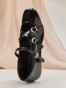 SHUZIA Bailarinas cuadradas elegantes para mujer - Cómodas, versátiles y un elemento esencial clásico - Negro - Ver 6