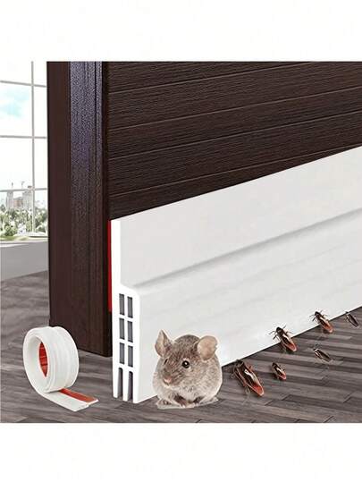 Tope para puerta, tiras de sellado para la parte inferior de la puerta para uso interior/exterior, aislamiento acústico para la parte inferior de la puerta, decoración de dormitorio