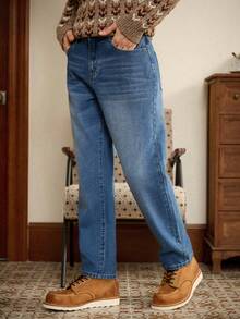 RivetRise Quần Jeans Denim Thêu Giặt Thường Ngày Cho Nam - Rửa trung bình - Xem 5
