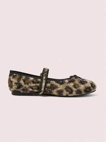 CUCCOO DOLLMOD Women's Leopard Print Buckle Design Casual Flat Loafers - Apricot - View 10