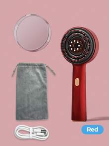 Teckwe 1 件多功能按摩梳，电动按摩刷，家用头皮刺激器，红光防脱发护发刷 - 深层头皮按摩，3 种模式，个人护理设备，送给爱人的礼物，生日，节日万圣节礼物