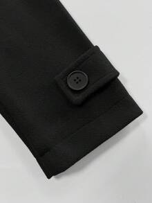 Manfinity Homme 大码男士纯色长袖休闲大衣，秋冬