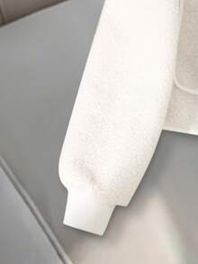 GlowEve 女士时尚保暖羊毛纽扣常规夹克，秋季 - 白色 - 查看 5