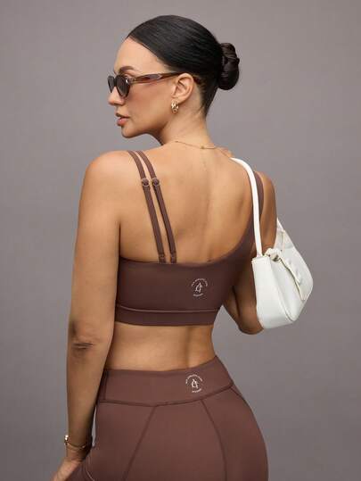 Activina 女士不对称纯色舒适运动文胸