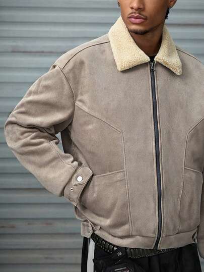 Street Life Veste décontractée zippée  et polaire pour hommes, automne/hiver