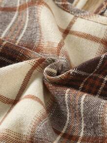 Emery Rose Kids Emery Rose Kids 少女复古格子圆领泡泡袖修身休闲A字连衣裙，优雅学院风，复古百搭，全新春秋冬系列，女童服饰，妈妈姐妹的完美搭配。返校季。 - 棕色 - 查看 5