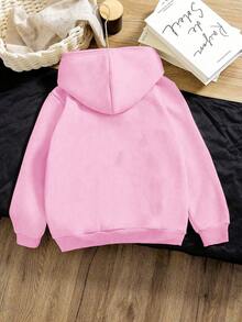 Sudadera con capucha con estampado gráfico de bailarina de capuchino divertida y linda para niñas jóvenes, color rosa, otoño/invierno