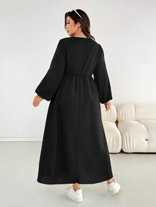 Shapeblank Đầm mùa đông dáng quả táo thắt nơ cỡ lớn cho nữ, tay dài, màu đen, trái tim tình nhân XOXO/Nụ hôn Ôm và hôn Be Mine Babe/Nụ hôn em bé/Nụ hôn môi trái tim Cupid/Thiên thần Nơ hoa hồng Nụ cười Bướm anh đào Dâu tây Nơ hoa hồng 3D/Hoa, váy đen, váy thường ngày cho nữ, trang phục sân bay, váy mùa đông cho nữ - màu đen - Xem 3