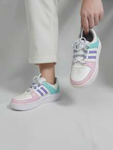 Tenis para hombre malla transpirable punta redonda con agujeta suela gruesa estilo deportivo casual para correr y gimnasio - Multicolor - Ver 1