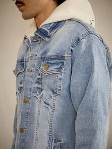 RivetRise Manfinity Streetstyle Men's Casual Contrast Floral Print Wide Leg Jeans , All Season, Streetwear, Grunge