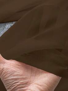 SHEIN Clasi Blusa Branca Casual Transparente com Detalhe de Laço