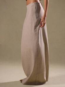 MUSERA Low Rise Column Fit Maxi Skirt Summer Elegant, Casual, Holiday, Cute Vacation Fall Autumn Winter Fall Winter Thanksgiving