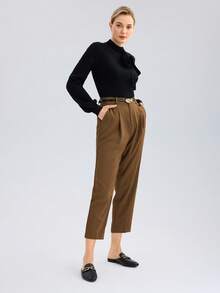 MOTF PREMIUM 休闲舒适的金属细节平底鞋，适合圣诞节、秋季新年假期、情人节 - 黑色 - 查看 10