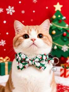 PETSIN 1 pieza Corbata de Navidad para mascotas, Collar para mascotas, Circunferencia de cuello ajustable, Collar para gatos, Collar para perros, Accesorios para mascotas, Suministros para mascotas