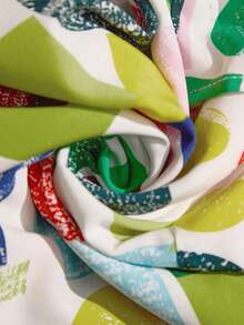 Sylviya Women's Fashion Colorful Printed Short Sleeve Shirt,Short Sleeve Tops