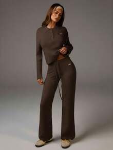 Athîral Women's Casual Solid Color Knit Pants, Versatile For Autumn/Winter,Fall,Fall Clothes For Women