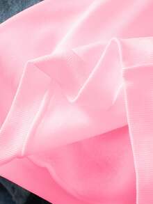 SHEIN Sudadera de cuello redondo para niña, sudadera rosa con estampado gráfico de 3 niñas cantando, versátil, casual y linda - Rosa - Ver 6