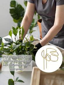 1/3/5 Reusable Metal Climbing Plant Stem Support Stakes – Unique-Designed Plant Stakes, Garden Decoration & Accessory, Flower Pot Ornament, Indoor Plant Trellis, Ideal For Plant Healthy Growth - Multicolor - View 2