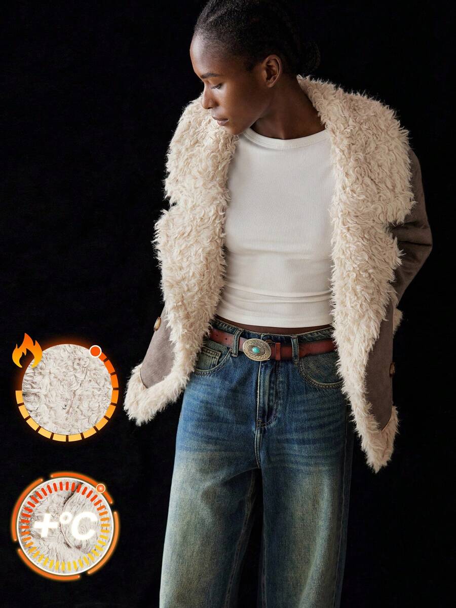 Maija 双排扣保暖内衬夹克，秋冬通勤时尚单品