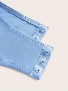 SHEIN ICON 蕾丝拼布三角杯金属扣装饰蕾丝鱼尾下摆连衣裙