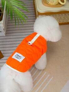 PETSIN Cozy Autumn/Winter Pet Vest – Cute, Breathable, And Easy-To-Wear Outfit For Small Dogs, Cats, And Other Tiny Pets, Great For Everyday Indoor And Outdoor Use - Orange - View 3