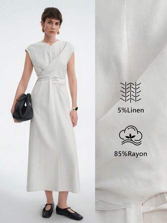 Aalyst Damska sukienka bez rękawów w jednolitym kolorze, na lato