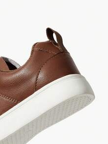 JNSQ A Pair Of All-Season Boys' Brown PU Basic  Casual, , Durable, Lightweight Running Shoes Kids Sneakers - Brown - View 6