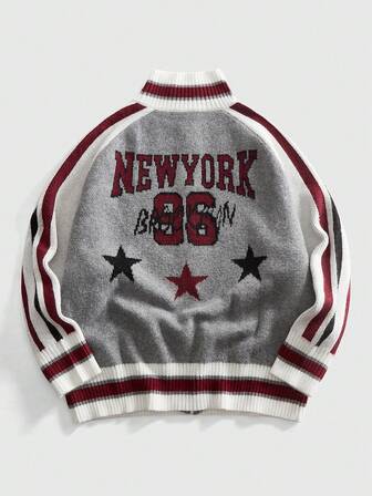 Street Life Cardigan casual da uomo con blocchi di colore e patchwork, adatto per autunno/inverno