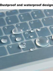 1片笔记本电脑薄膜键盘保护膜，硅胶防尘保护膜，适用于14英寸和15英寸笔记本电脑