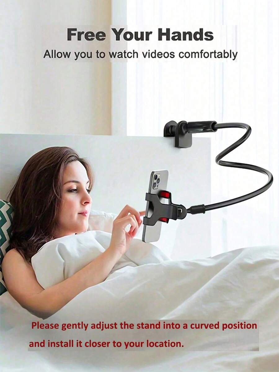 1 Giá đỡ điện thoại xoay 360°, giá đỡ điện thoại thông minh cổ ngỗng có thể điều chỉnh đa năng, giá đỡ điện thoại di động trên cao, giá đỡ kẹp đôi, tương thích với điện thoại di động 4-7'', giữ cổng sạc, phù hợp với nhiều tình huống khác nhau, chẳng hạn như phòng khách, phòng ngủ, nhà bếp, nhà vệ sinh, v.v. và cũng là lựa chọn hoàn hảo để làm quà tặng. - Nhiều màu - Xem 1