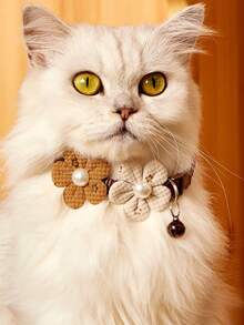 PETSIN 1pc Or 3pcs/Set Adorable Bowknot Cat & Dog Bell Collar, Suitable For Daily Use - Multicolor - View 2