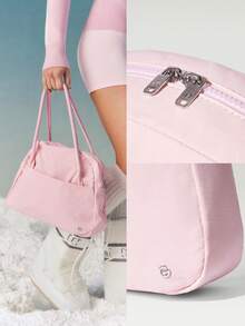 GLOWMODE Power Play Water-Repellent Storage Compartments Zipper Pockets Bowling Bag Gym Studio Travel Daily Casual - 粉色 - 查看 7