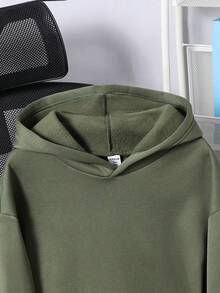 SHEIN Mirajuku 青少年男童休闲纯色轻薄灰色卫衣