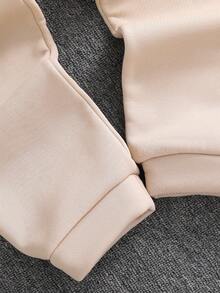 Vacaura 2pcs/Set Teenage Boys Casual Contrast Color Patchwork Hoodie And Drawstring Pants Outfit, Suitable For Autumn/Winter Daily, Commuting, School, Sports Wear