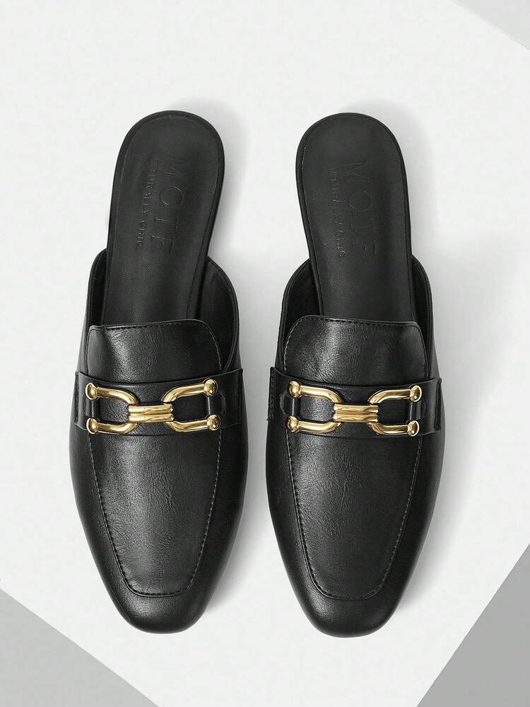 MOCASSINS CONFORTABLES DÉCONTRACTÉS AVEC DÉTAILS MÉTALLIQUES, POUR NOËL, L'AUTOMNE, LE NOUVEL AN, LA SAINT-VALENTIN