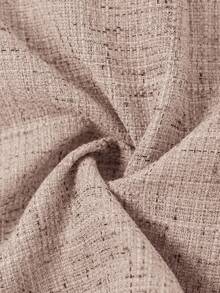 Ellevyn 女士时尚优雅方领纽扣短袖衬衫 - 粉色 - 查看 5