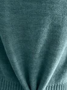 EURMUSE Women Sweater Dress With Cable Knit Grey - Mint Green - View 4