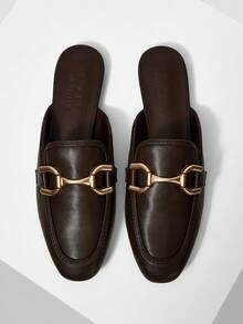 MOTF PREMIUM LADIES COMFORTABLE FLAT CASUAL SLIP-ON SHOES, FOR NEW YEAR HOLIDAY, SPRING SHOES SPRING BREAK EASTER FOR CHRISTMAS - Coffee Brown - View 1