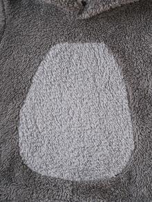 TOM & JERRY X SHEIN بلوزة كاجوال مقنعة بأكمام طويلة مطرزة بشكل كرتوني لطيف ثلاثي الأبعاد للأولاد الصغار - ازرق ضبابي - مشاهدة 3