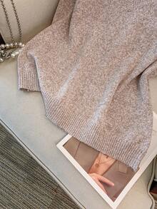 Regalyn Chaleco de punto minimalista de moda de invierno para mujer de talla grande