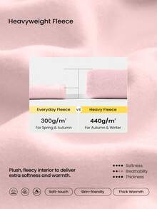 GLOWMODE Quần jogger ống rộng dáng rộng, chất liệu nỉ dày dặn, có dây rút điều chỉnh eo, túi hai bên, thích hợp mặc hàng ngày, giữ ấm mùa đông, hoặc cho ngày Valentine. - Hồng - Xem 3