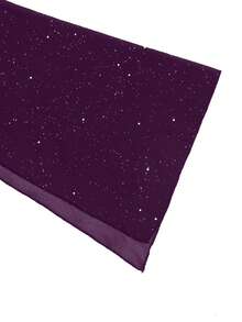 Elenzga 女式优雅派对风格亮片拼接立领斗篷袖修身迷你连衣裙 - 紫色 - 查看 4