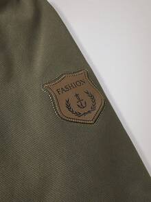 OFFICEAU Autumn/Winter New Men's Jacket Coat, Lapel Collar Casual Fashion Versatile Jacket, Multi-Pocket Military Green Button Jacket, Retro Jacket, Old Money - Khaki - View 6